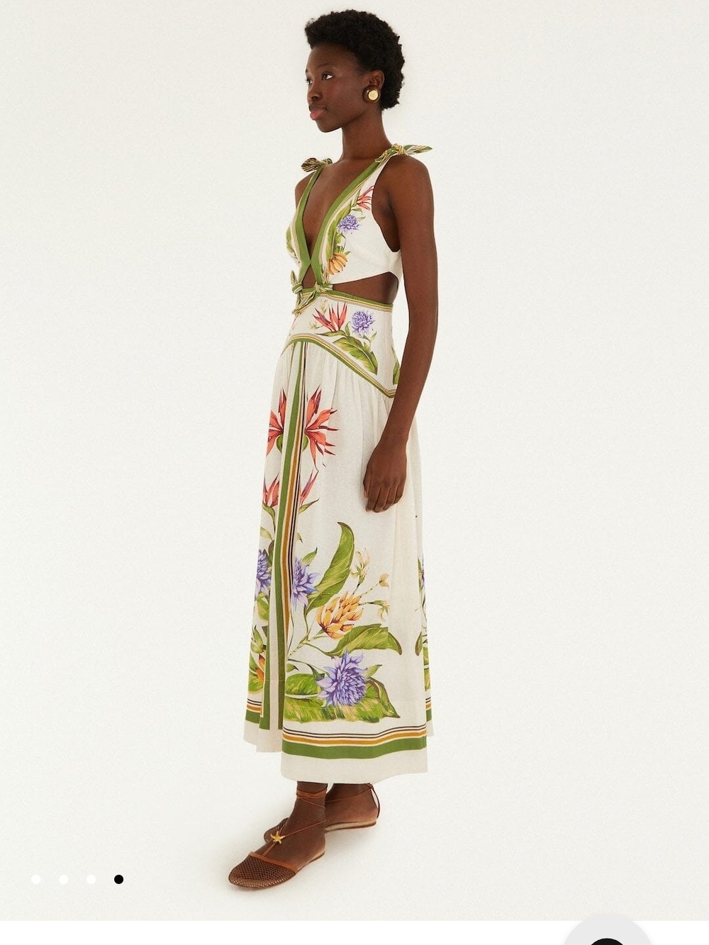 Farm Rio sand tropical scarf maxi dress - Picture 4 of 5